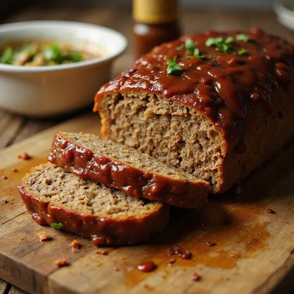 savory meatloaf with stuffing