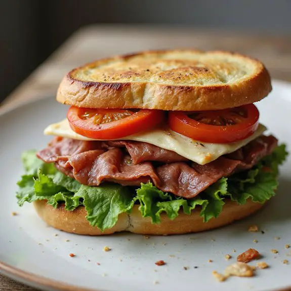 savory salami on bread