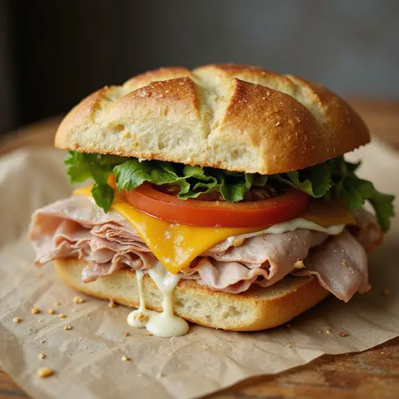 sourdough bread sandwich creation
