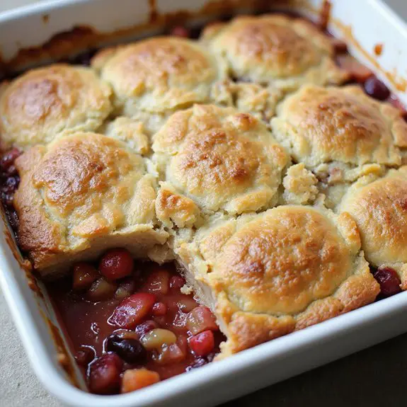 sourdough dessert with fruit