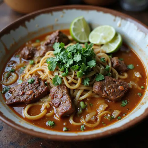 spicy mexican noodle soup