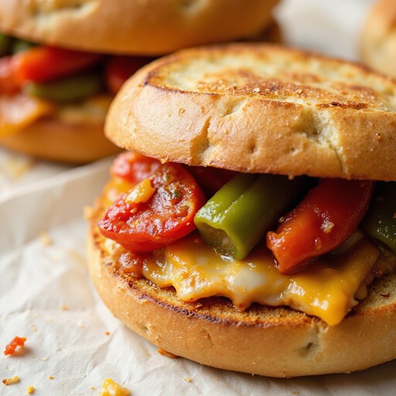 spicy pepper filled sandwich