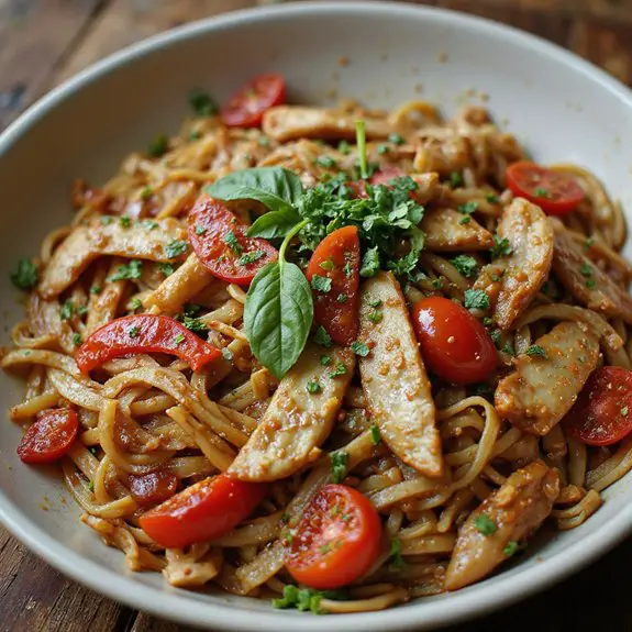 spicy stir fried noodle dish