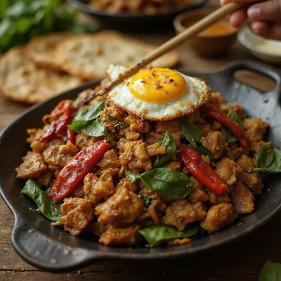spicy thai basil stir fry