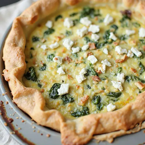 spinach and feta quiche