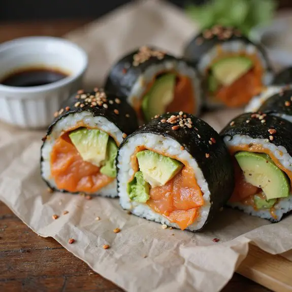 sushi inspired sandwich creation