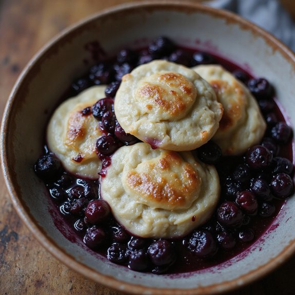 sweet blueberry filled pastries