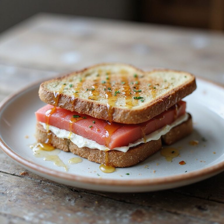 Bread, Cheese & Watermelon Sandwich