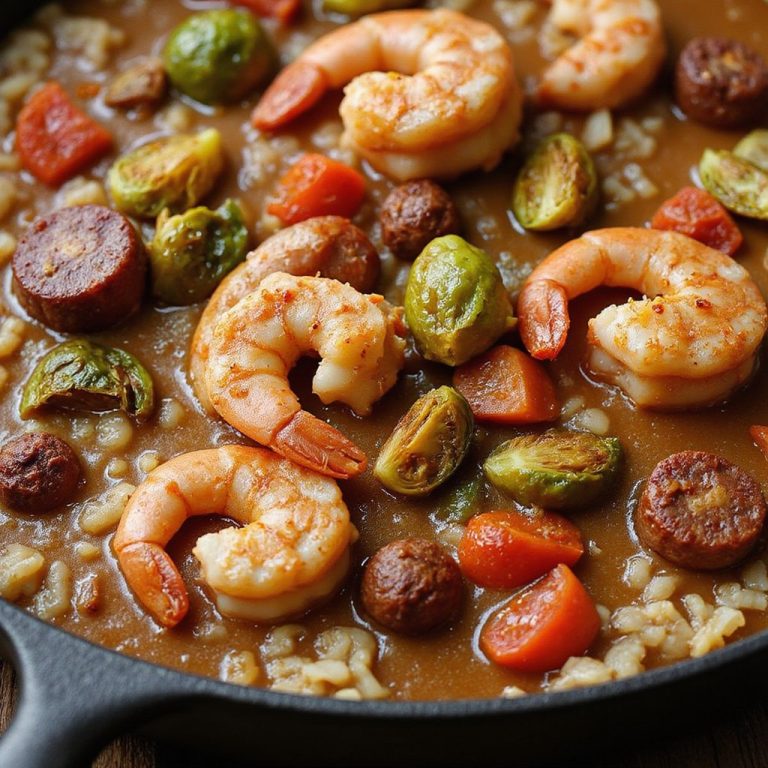 Shrimp Sausage Gumbo With Brussels Sprout
