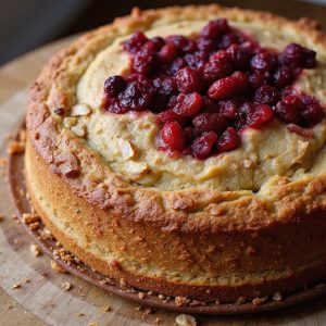 almond butter cranberry cake