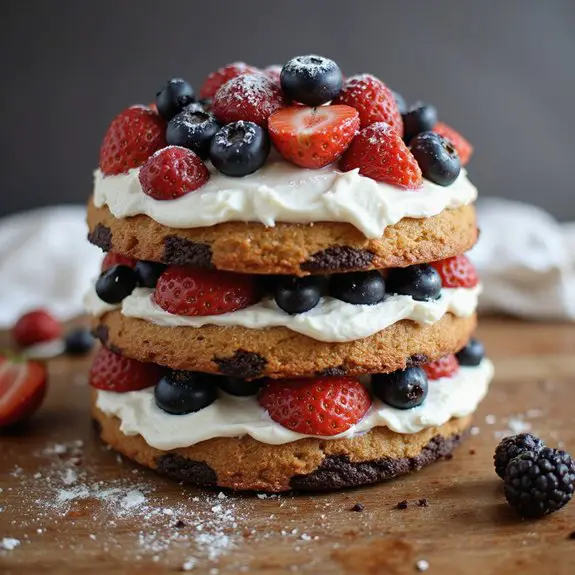brownie cookie layered dessert