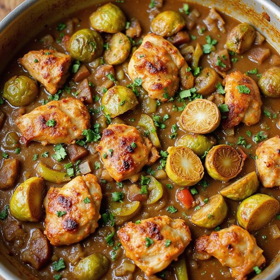 brussels sprouts chicken gumbo