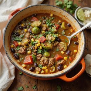 brussels sprouts turkey soup