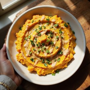 butternut potatoes with tahini