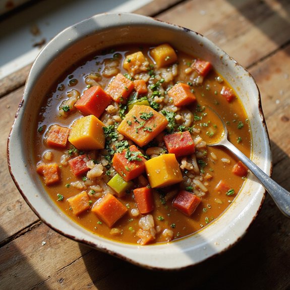 carrot filled pepper soup