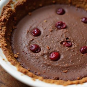 cherry chocolate custard dessert