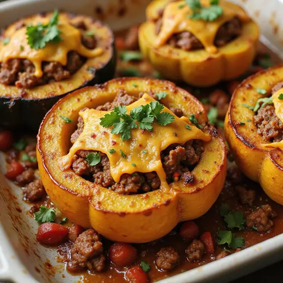 chili colorado stuffed squash