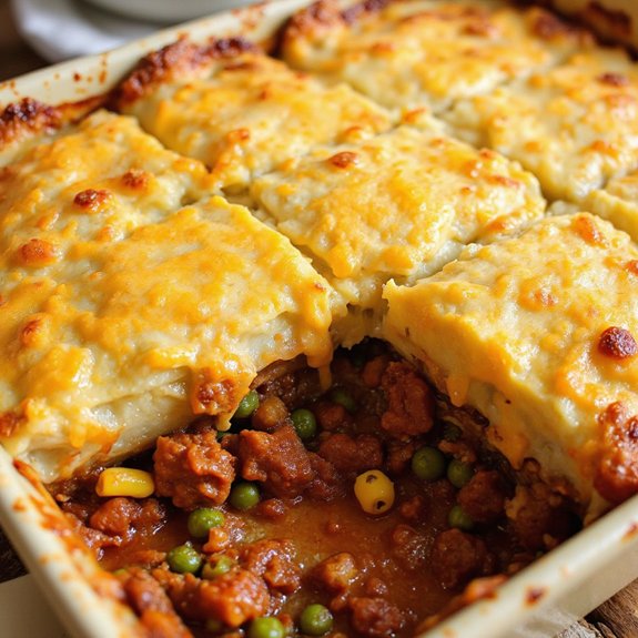 chili colorado topped pie
