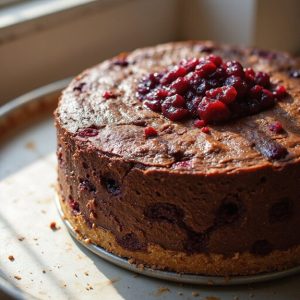 chocolate cherry cheesecake delight