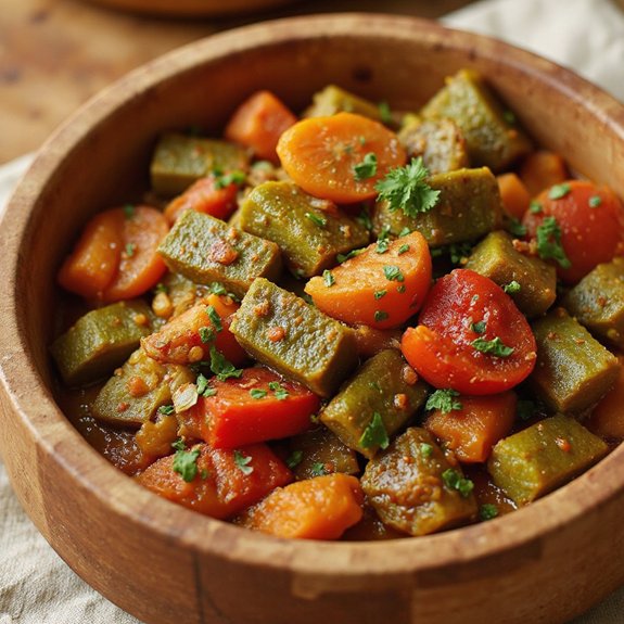 cinnamon flavored vegetable okra stew
