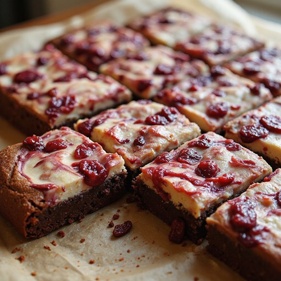 cranberry cheesecake brownie swirl