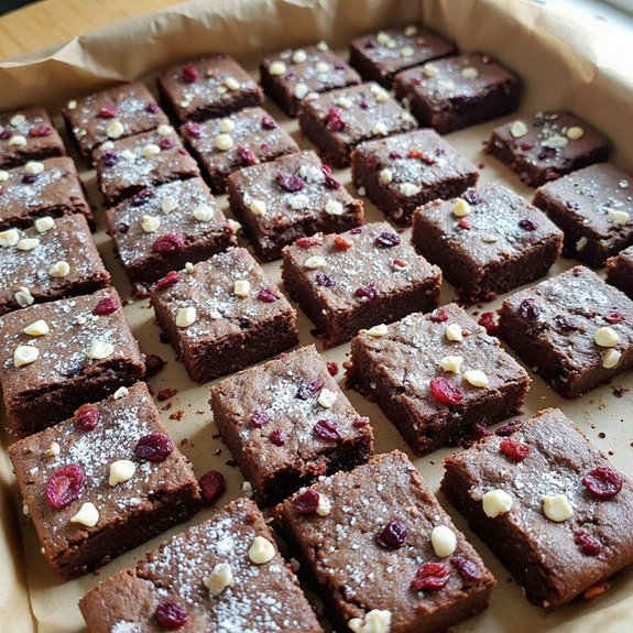 cranberry fudge cake bites