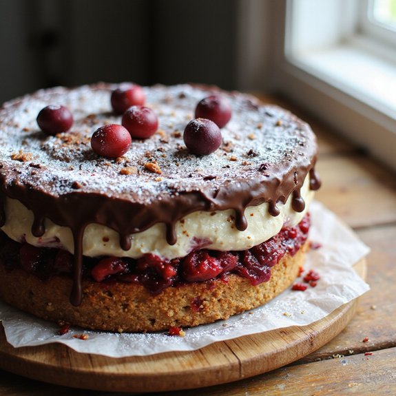 cranberry fudge forest dessert