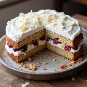 cranberry white forest cake