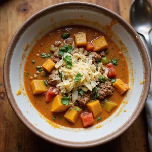 creamy butternut taco soup