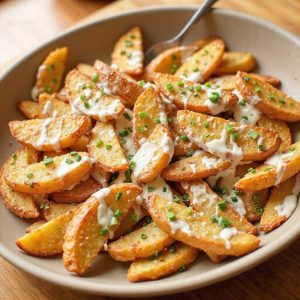 creamy cheesy potato fries