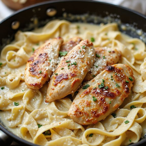 creamy chicken pasta dish