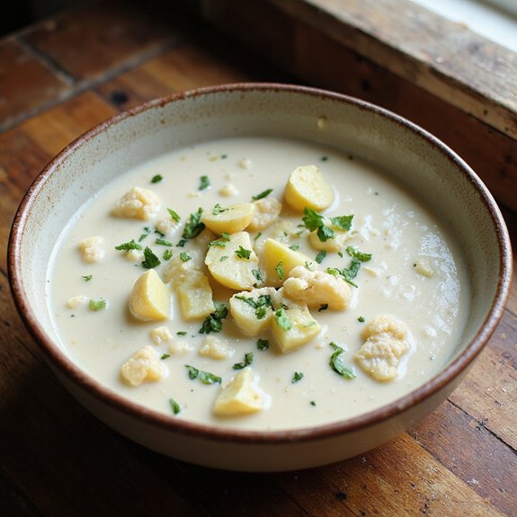 creamy coconut cauliflower soup