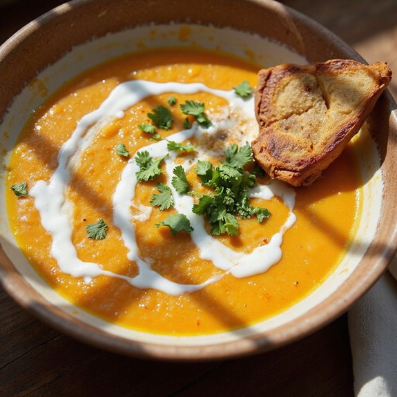 creamy coconut sweet potato soup