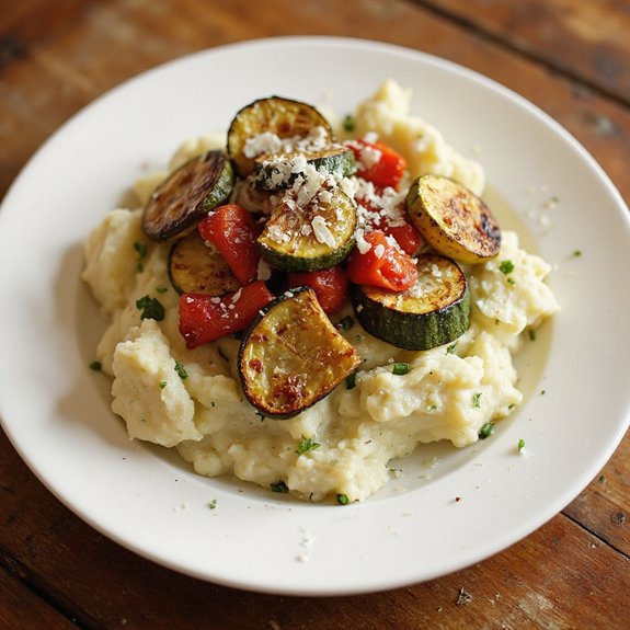 creamy potatoes with veggies