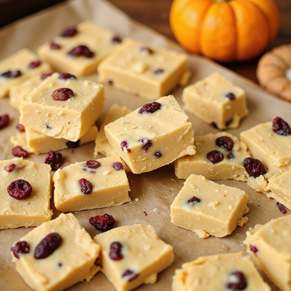creamy pumpkin fudge bites