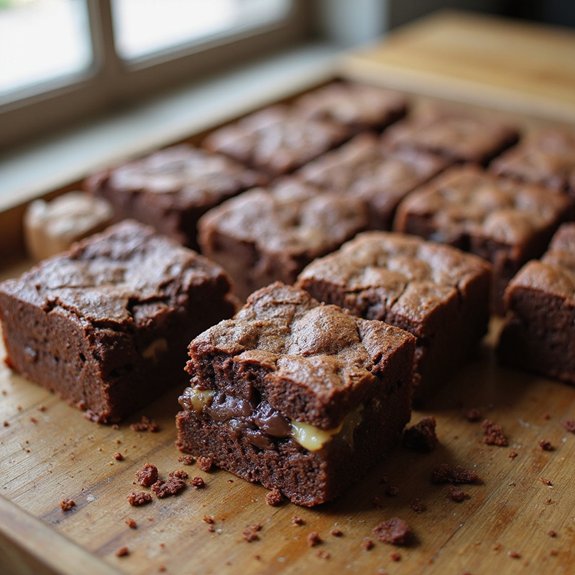 eggnog flavored brownie dessert