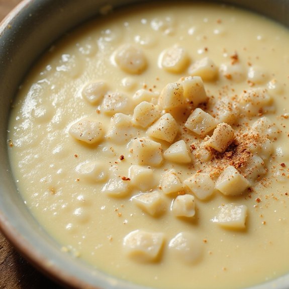 eggnog flavored tapioca dessert