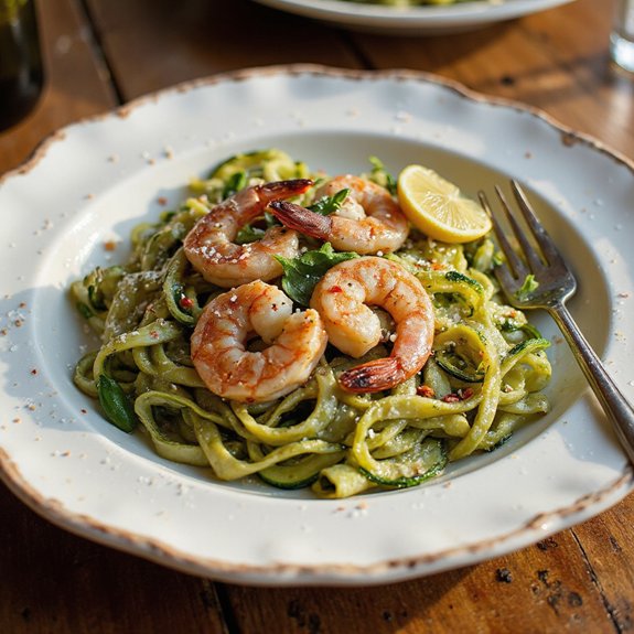 grilled shrimp zucchini pasta