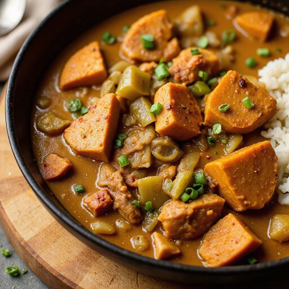 gumbo with pumpkin and chicken