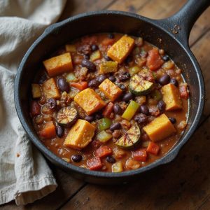 hearty autumn veggie chili
