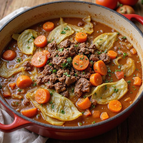 hearty beef and cabbage soup