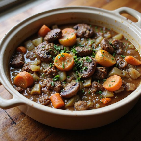 hearty beef mushroom stew