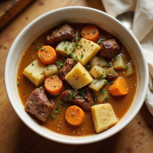 hearty beef potato soup