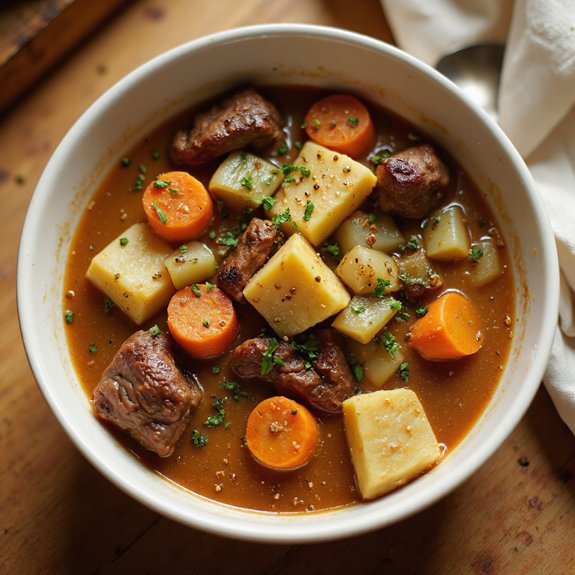 hearty beef potato soup
