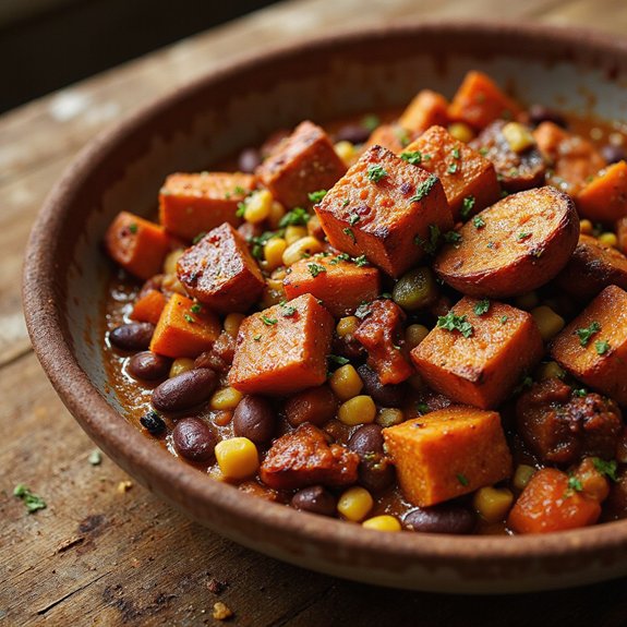 hearty chili with vegetables