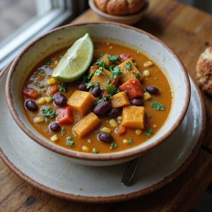 hearty pumpkin bean soup