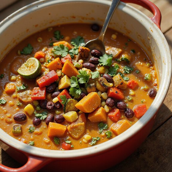 hearty pumpkin veggie soup
