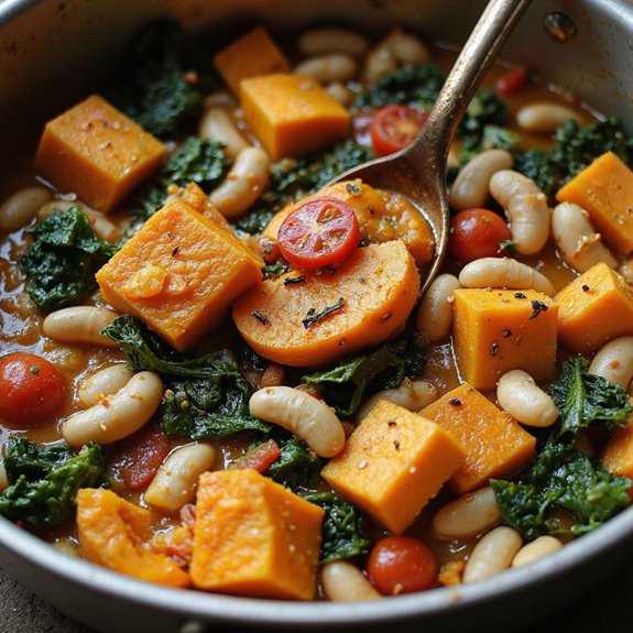 hearty squash and beans