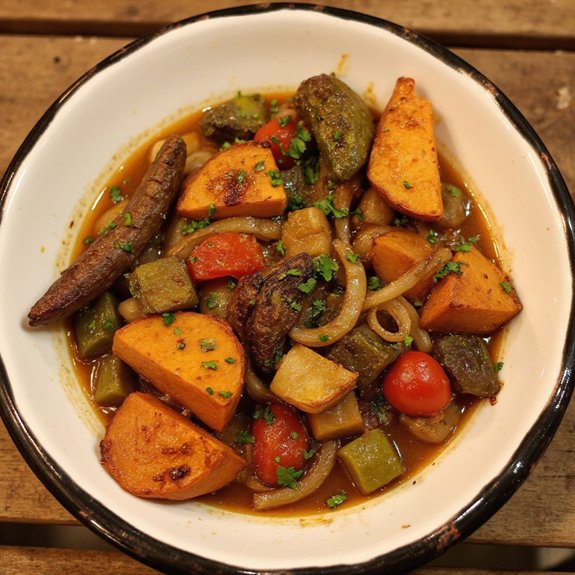 hearty vegetable stew bowl