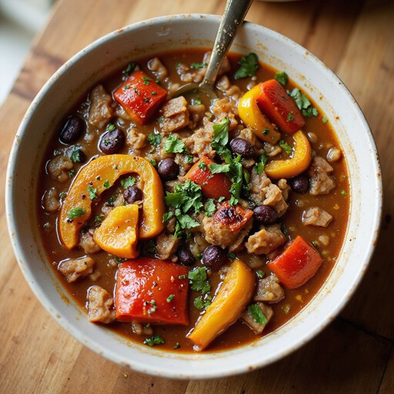 miso stuffed pepper soup